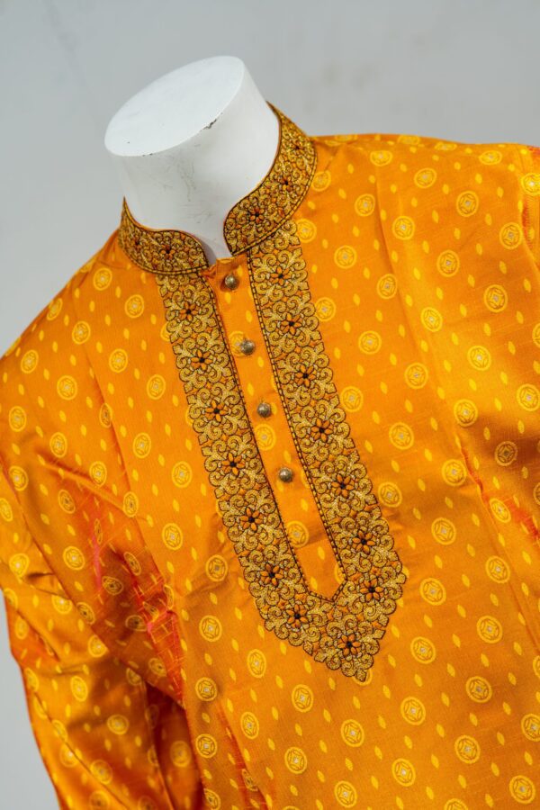 Orange Color Katan Panjabi