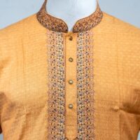 orange color cotton panjabi