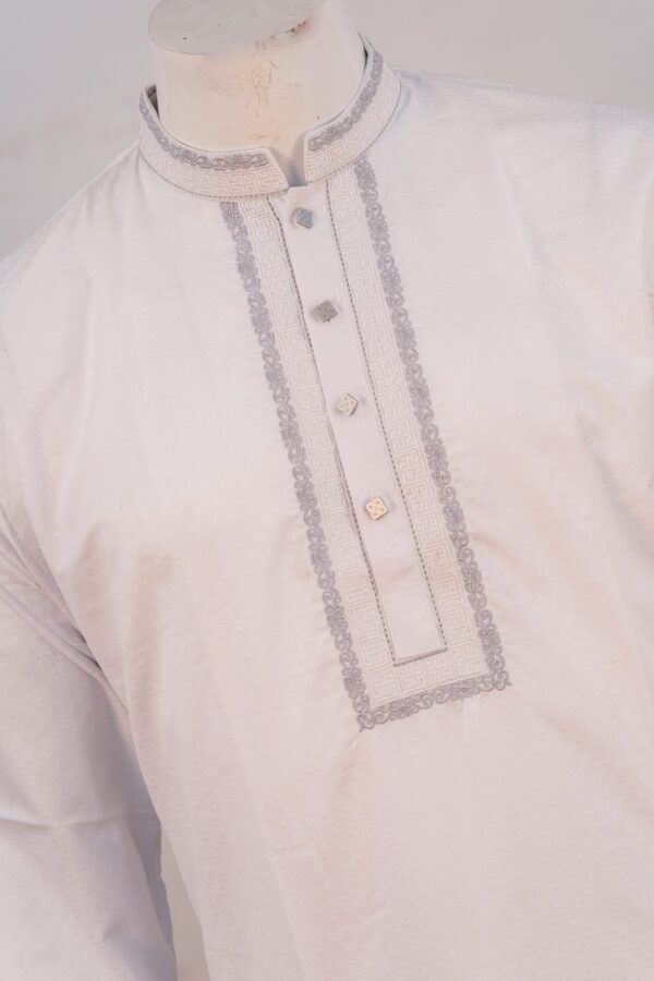 white premium cotton panjabi