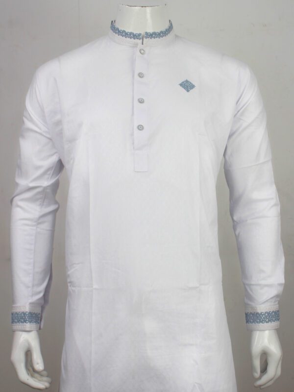 Durga puja cotton cuff panjabi - Image 4