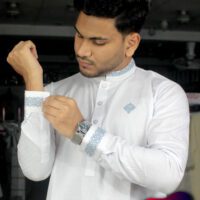 Durga puja cotton cuff panjabi