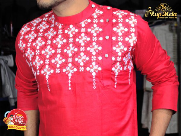 Durga puja cotton panjabi - Image 2