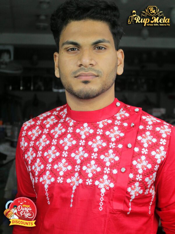 Durga puja cotton panjabi - Image 3
