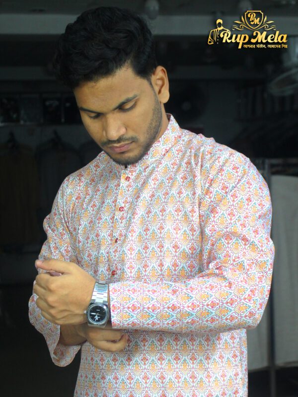Ucchash cotton printed panjabi - Image 4