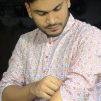 Ucchash cotton printed panjabi