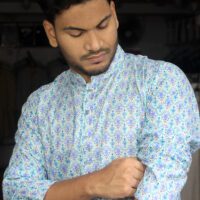 Ucchash cotton printed panjabi