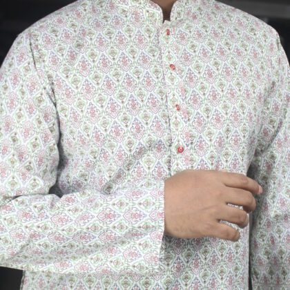 Ucchash cotton printed panjabi