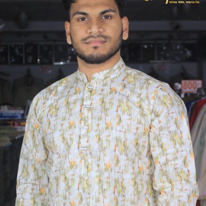 3D Digital Printed Cotton Panjabi