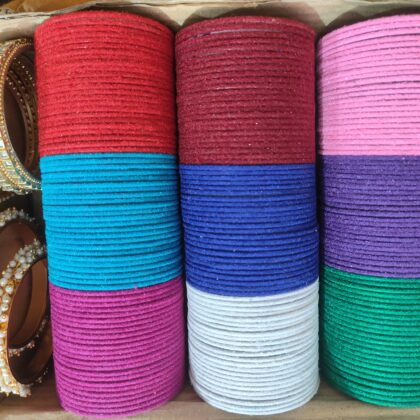 ভেলভেট চুরি – ৩৬ পিস | Metal Velvet Churi For Girls | Velvet Bangles