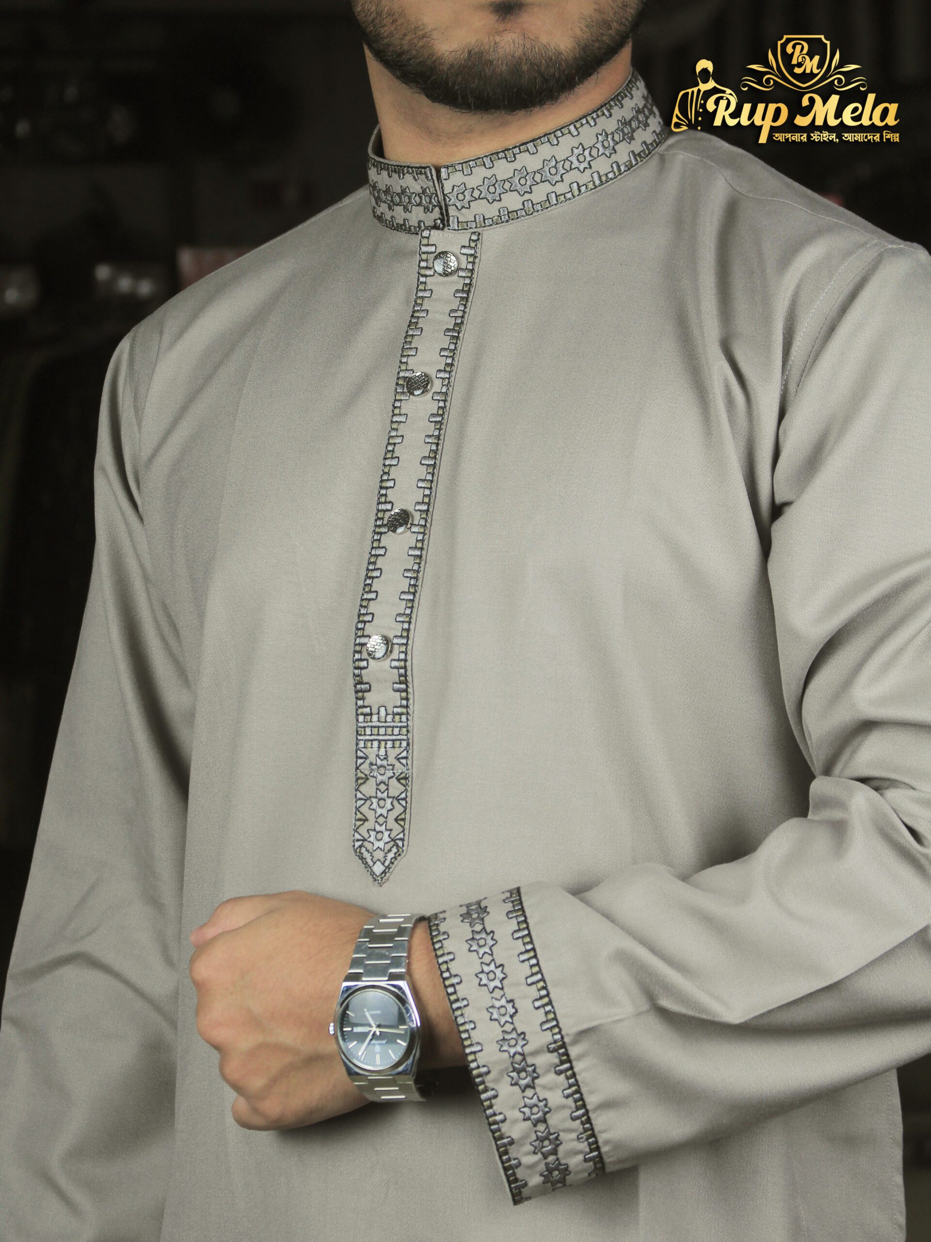 Premium Wolf Cotton Panjabi - Image 4