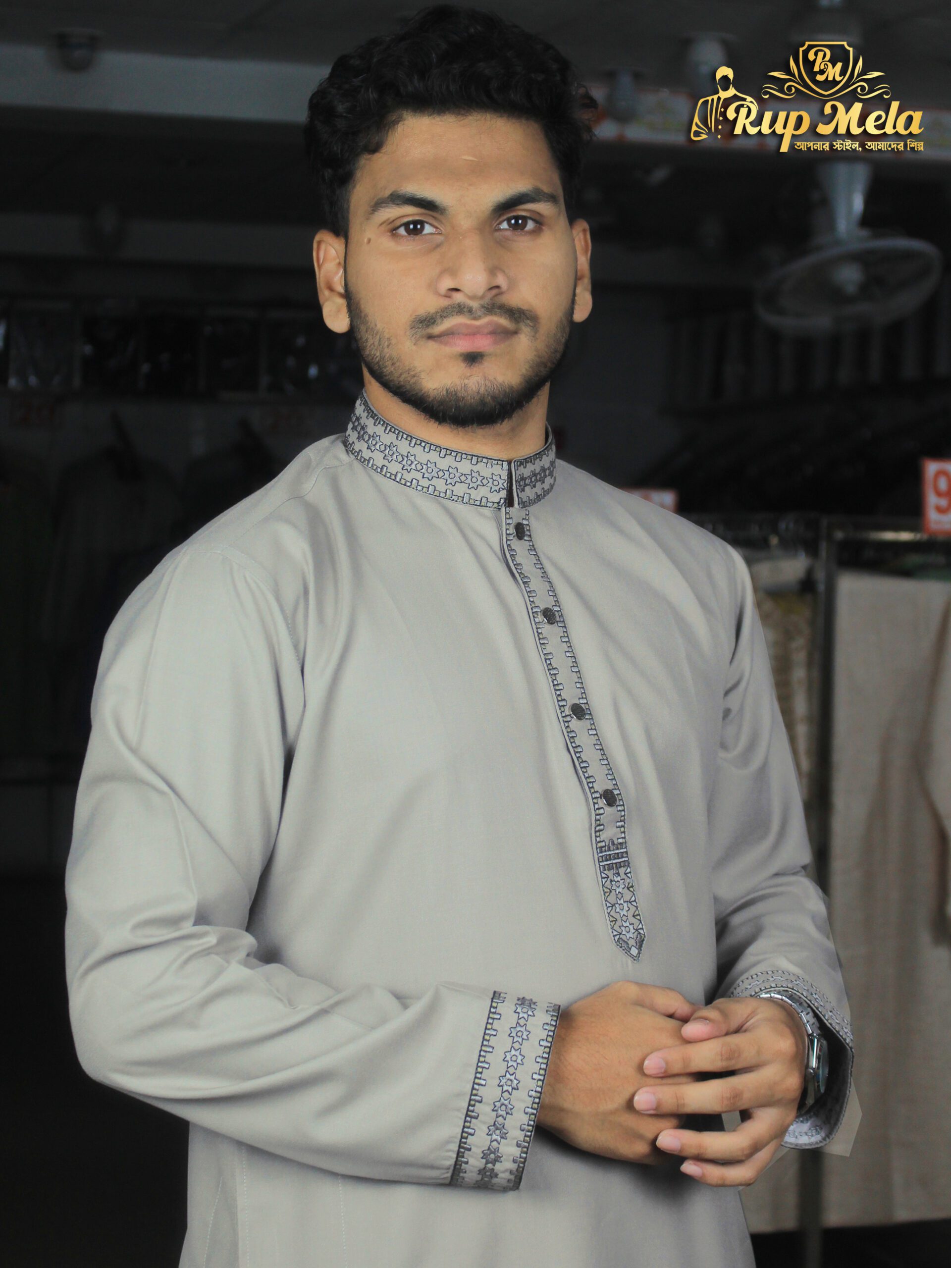 Premium Wolf Cotton Panjabi - Image 4