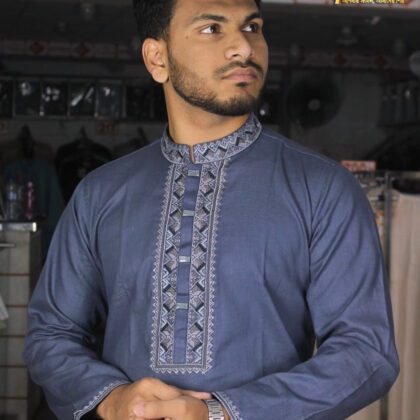 Narrow Plate Cotton Panjabi